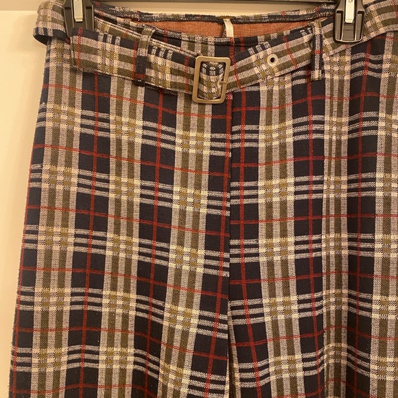 Free People Checkered Crop Top and Pants Set in Navy and Cream - Picture 12 of 16